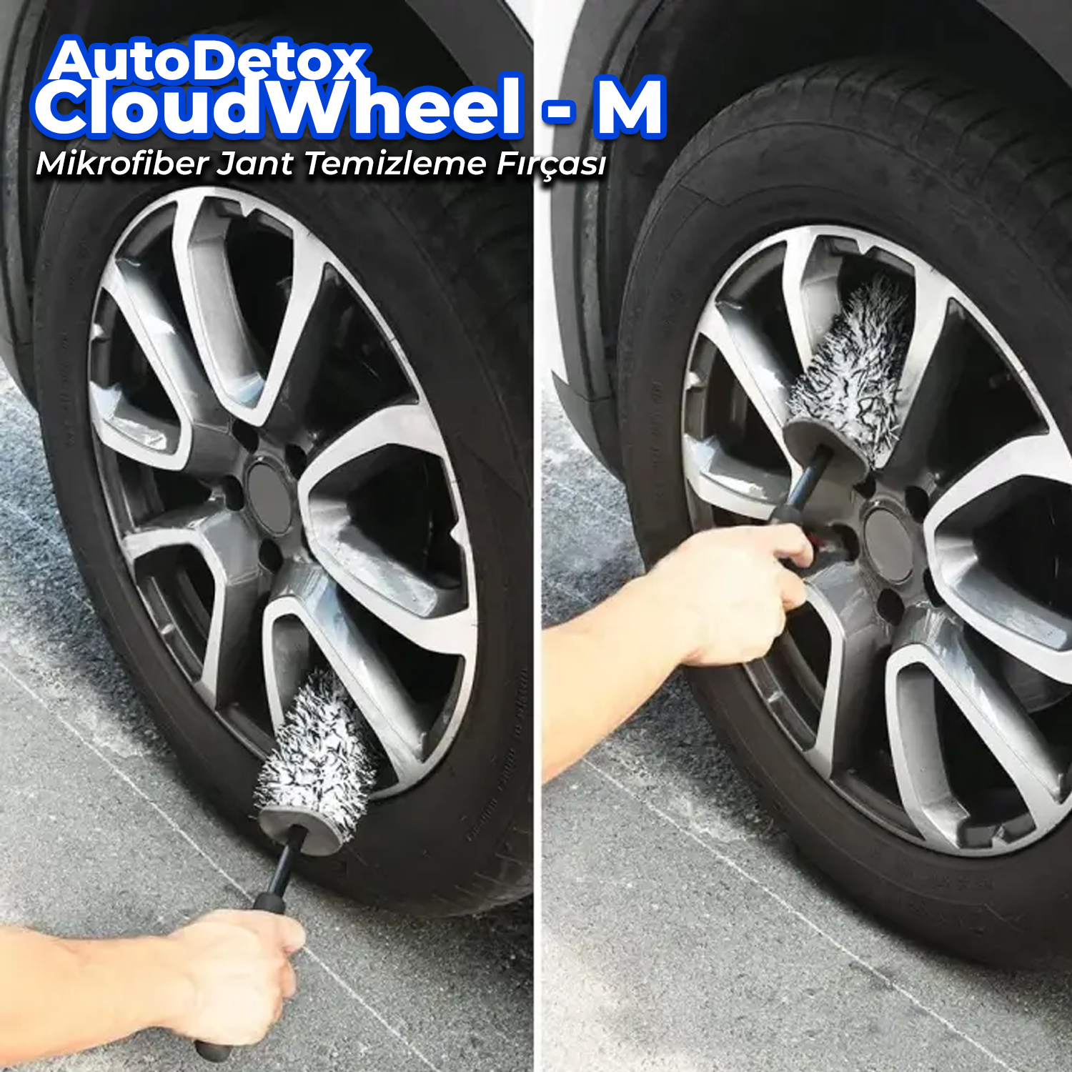 AutoDetox CloudWheel - Medium - Mikrofiber Jant Temizleme Fırçası - Görsel 3