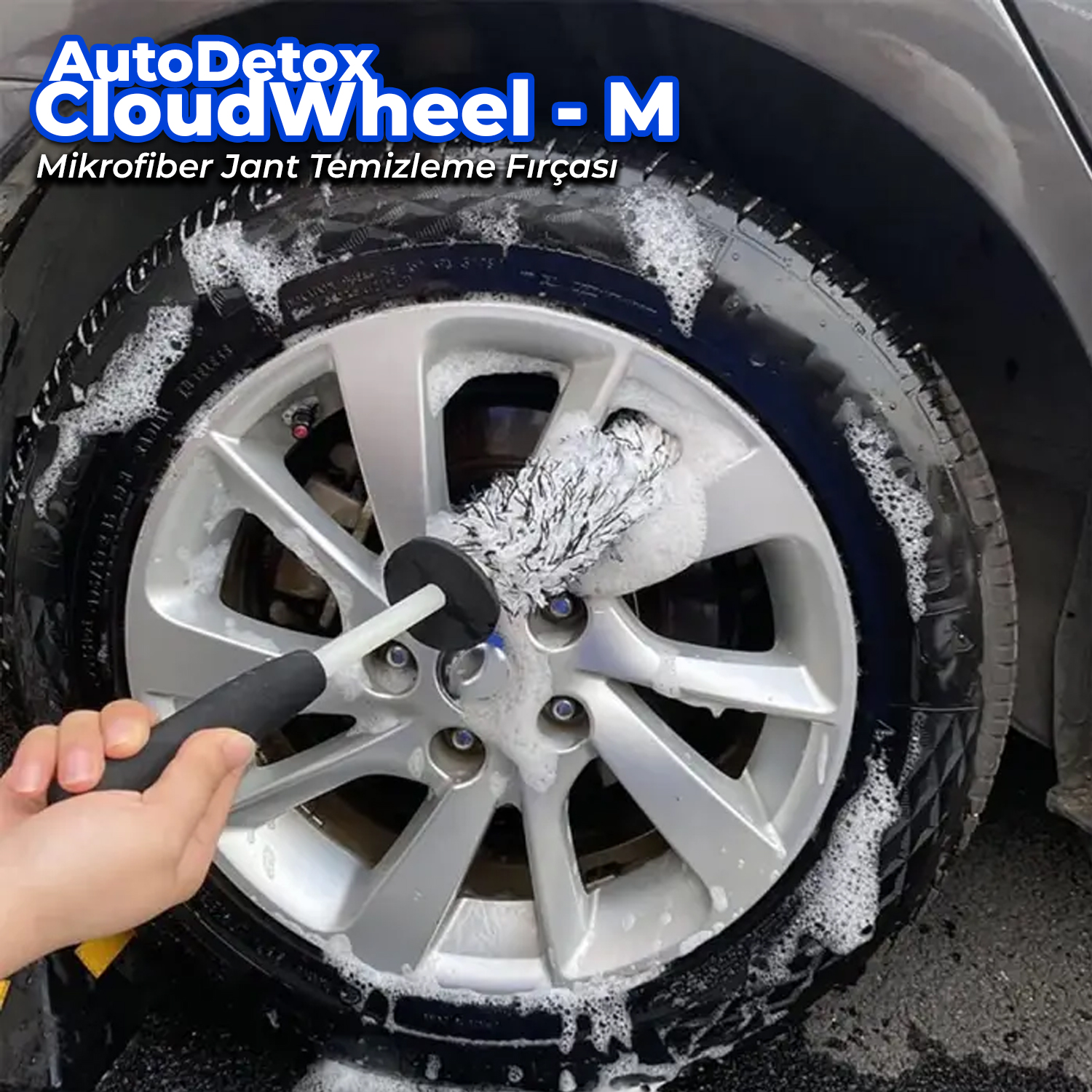 AutoDetox CloudWheel - Medium - Mikrofiber Jant Temizleme Fırçası - Görsel 4