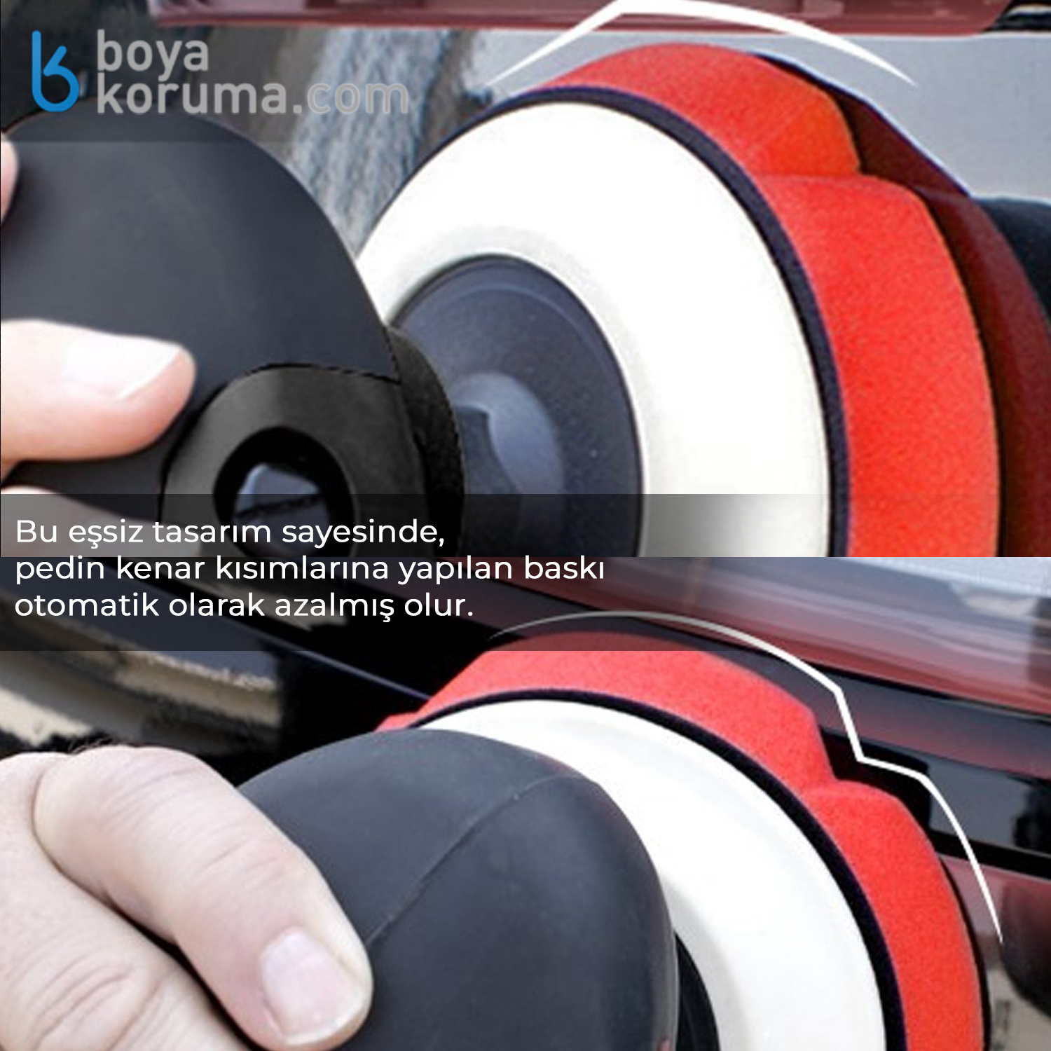 Scholl Concepts NINJA Polisaj Pedi Kırmızı 140/25 mm - Görsel 2