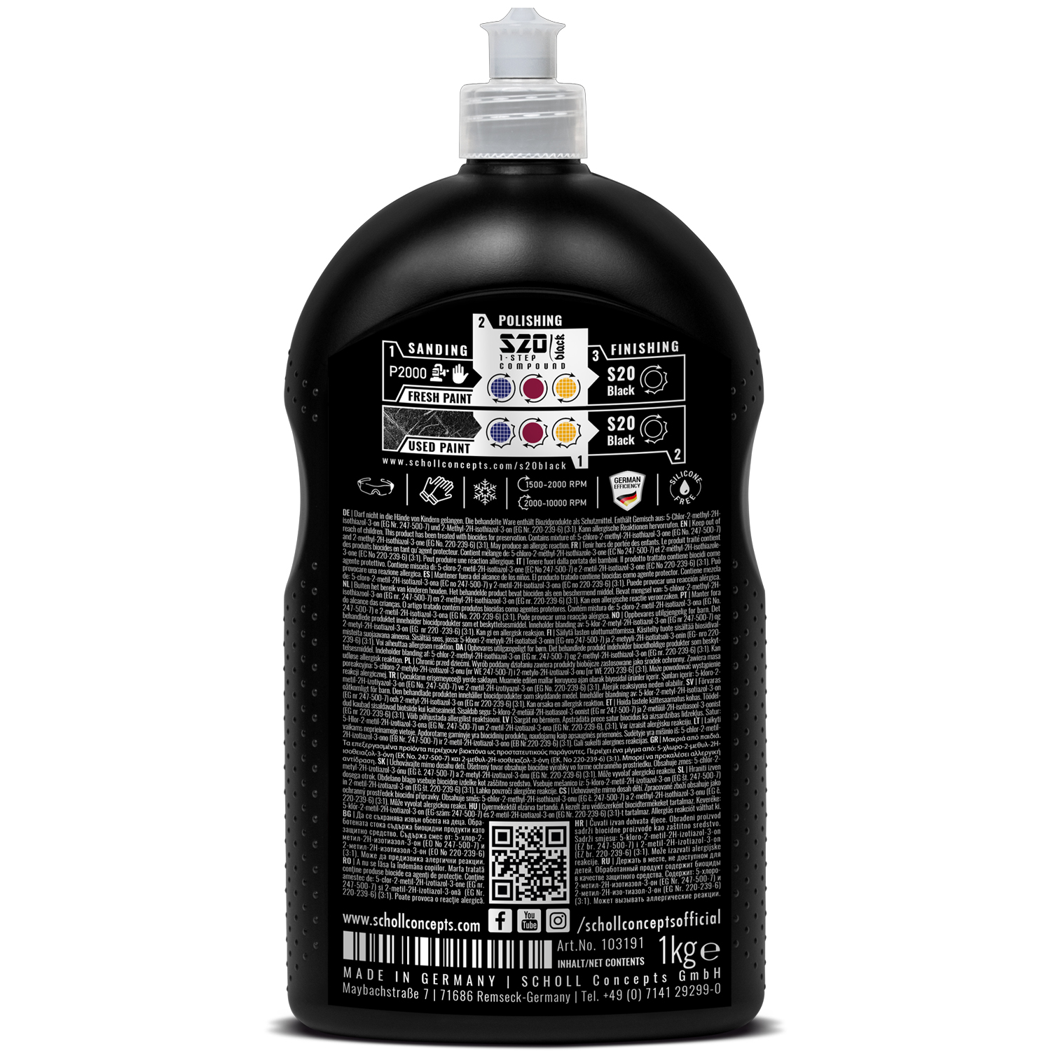 Scholl Concepts S20 BLACK Tek Adım Yüksek Performanslı Pasta 1KG - Görsel 2