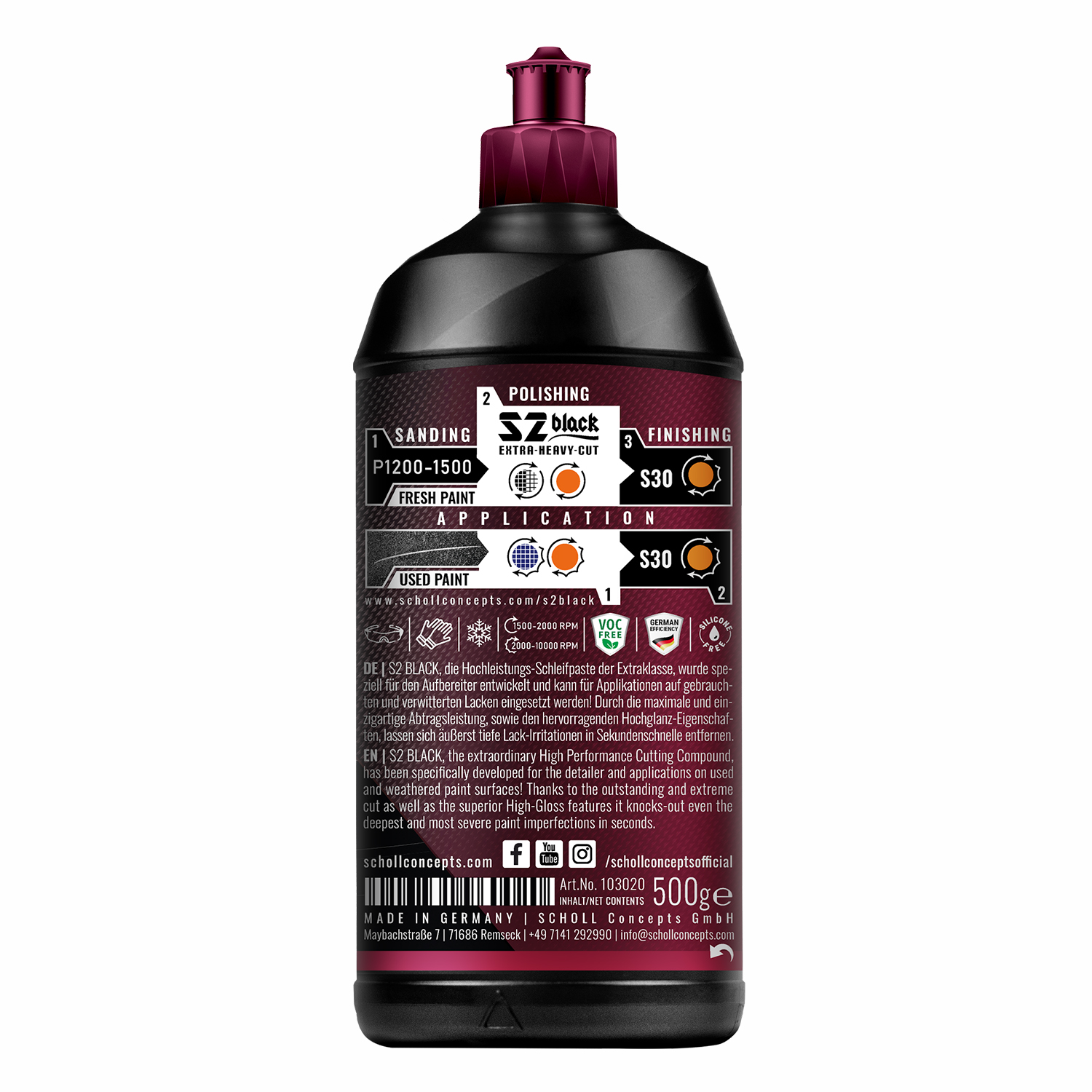 Scholl Concepts S2 Black Extra Heavy Cut - Ağır Aşındırıcı Pasta 500GR - Görsel 5