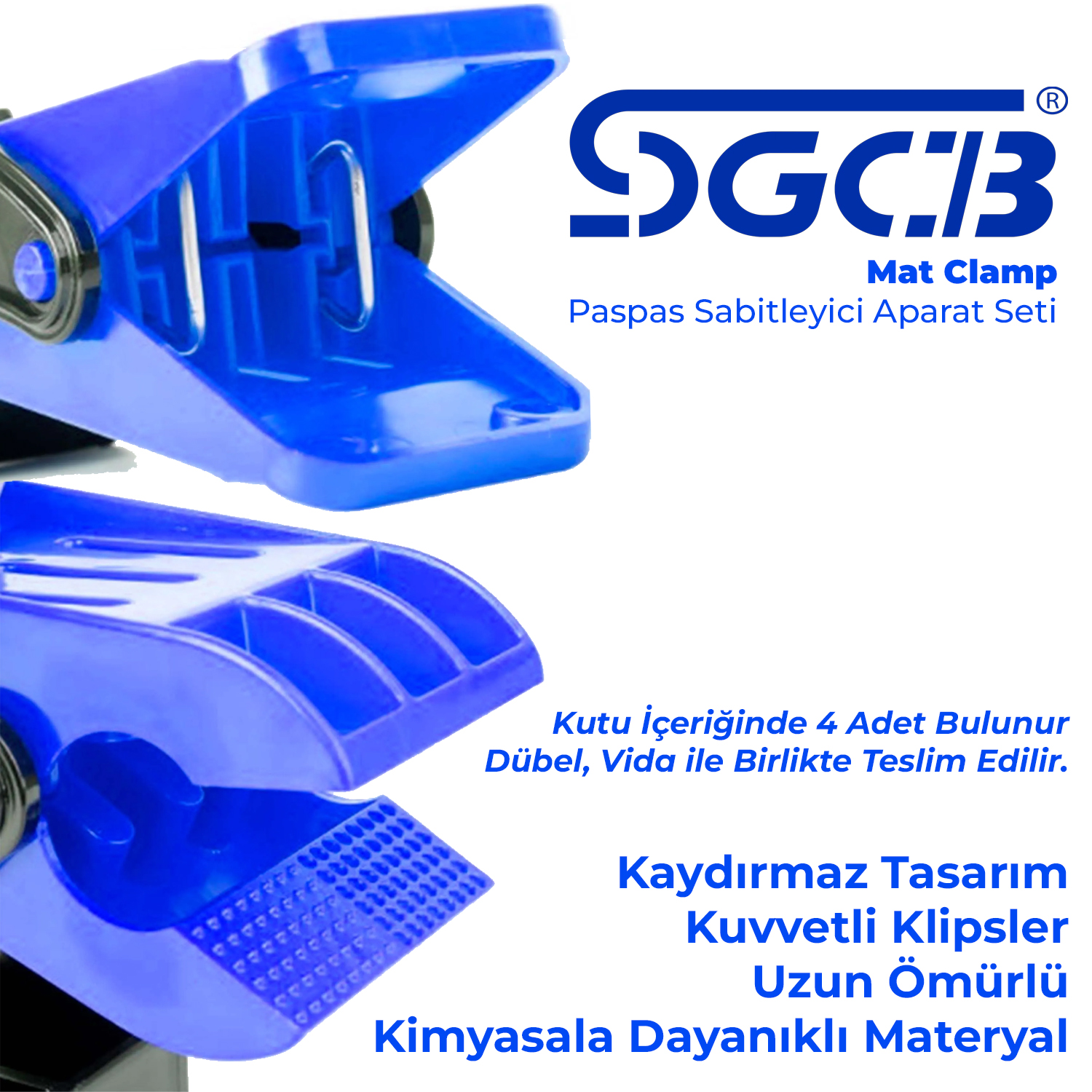 SGCB Mat Clamp Set - Paspas Sabitleyici - Paspas Asma Aparatı (4 Adet) - Görsel 2