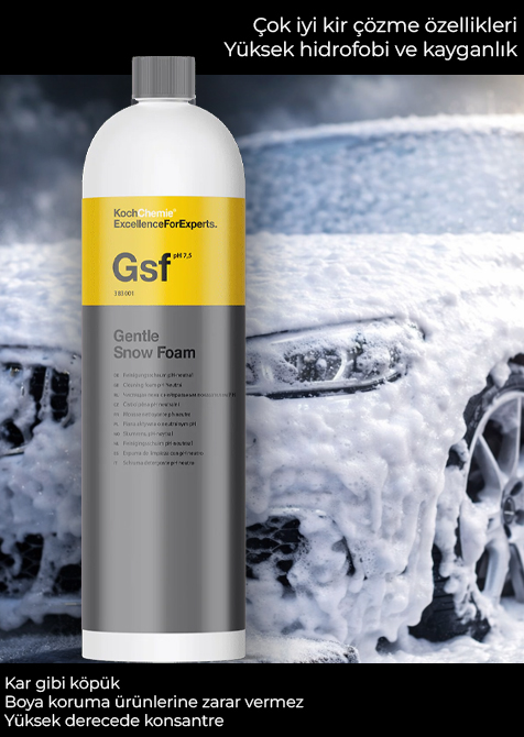 Koch Chemie GSF Gentle Snow Foam 1lt - PH Nötr Bol Köpüklü Yıkama Şampuanı - Görsel 2