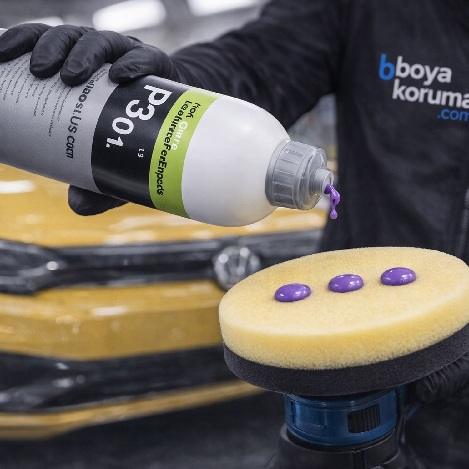 Koch Chemie P3.01 Micro Cut & Finish 1 Litre – Hare Giderici, İnce Çizik Giderici ve Carnauba Wax Koruma