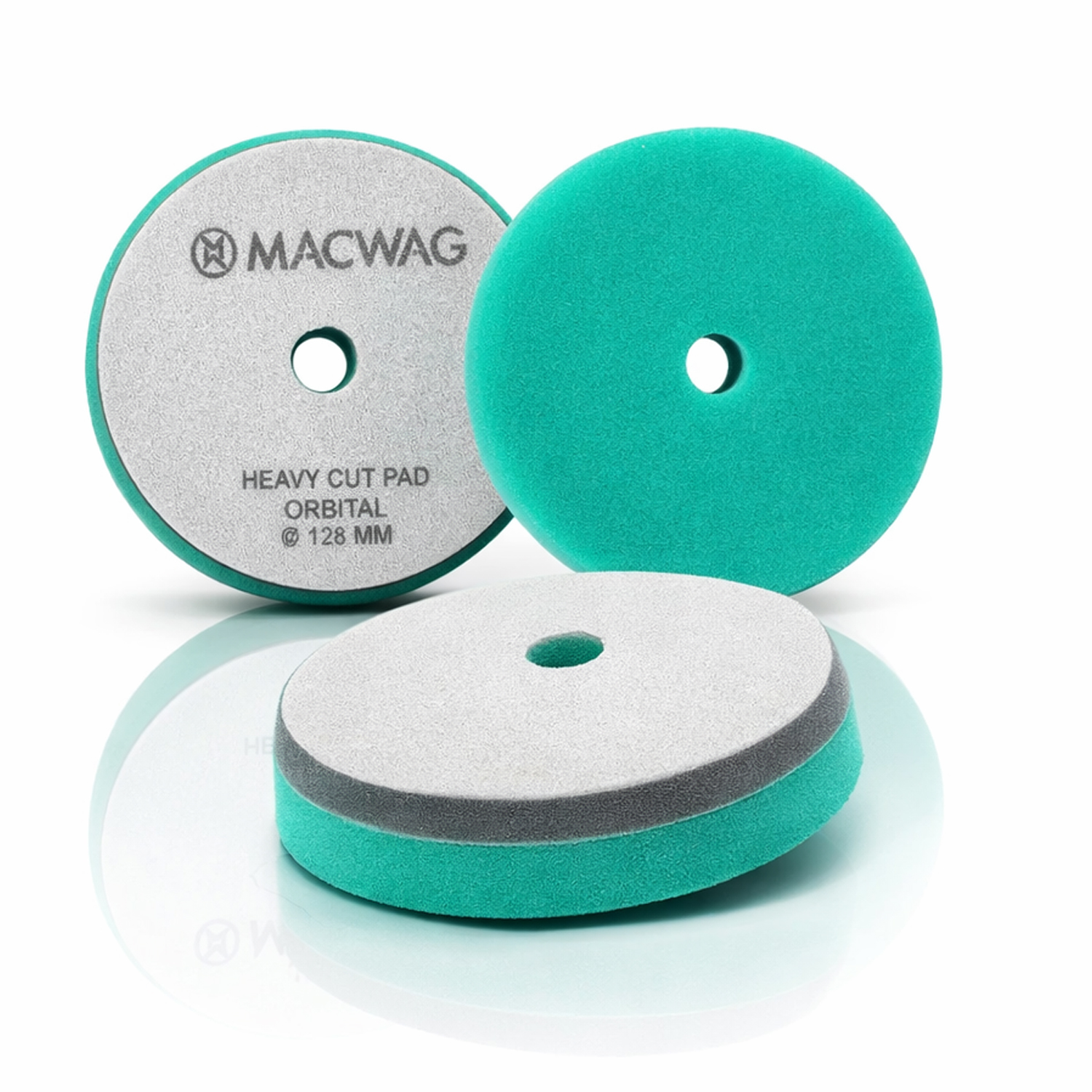 MacWag Heavy Pad DA-Orbital 128/150x25mm Yeşil – Sert Polisaj Pedi