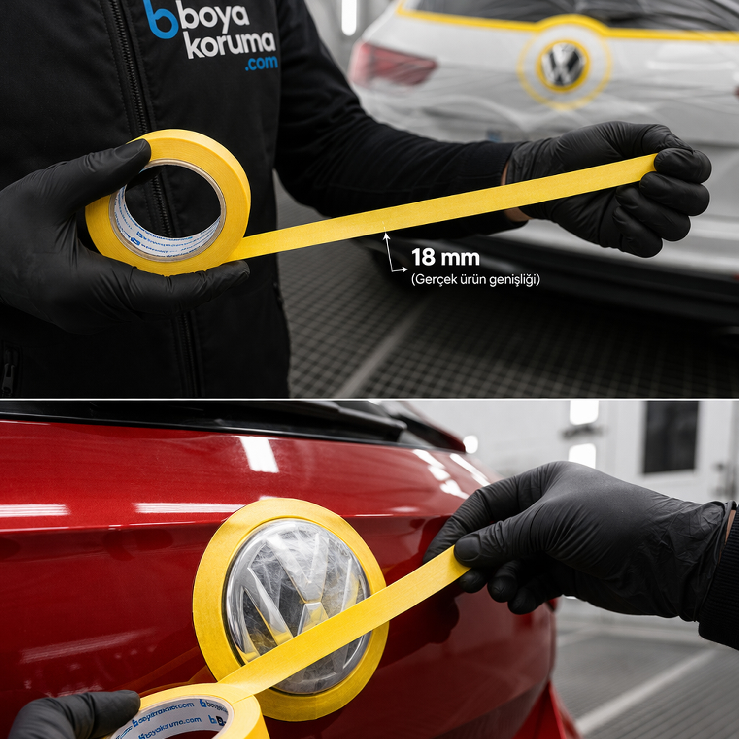 MacWag Maskeleme Bandı - Kağıt Bant (18mm x 35Metre SARI)