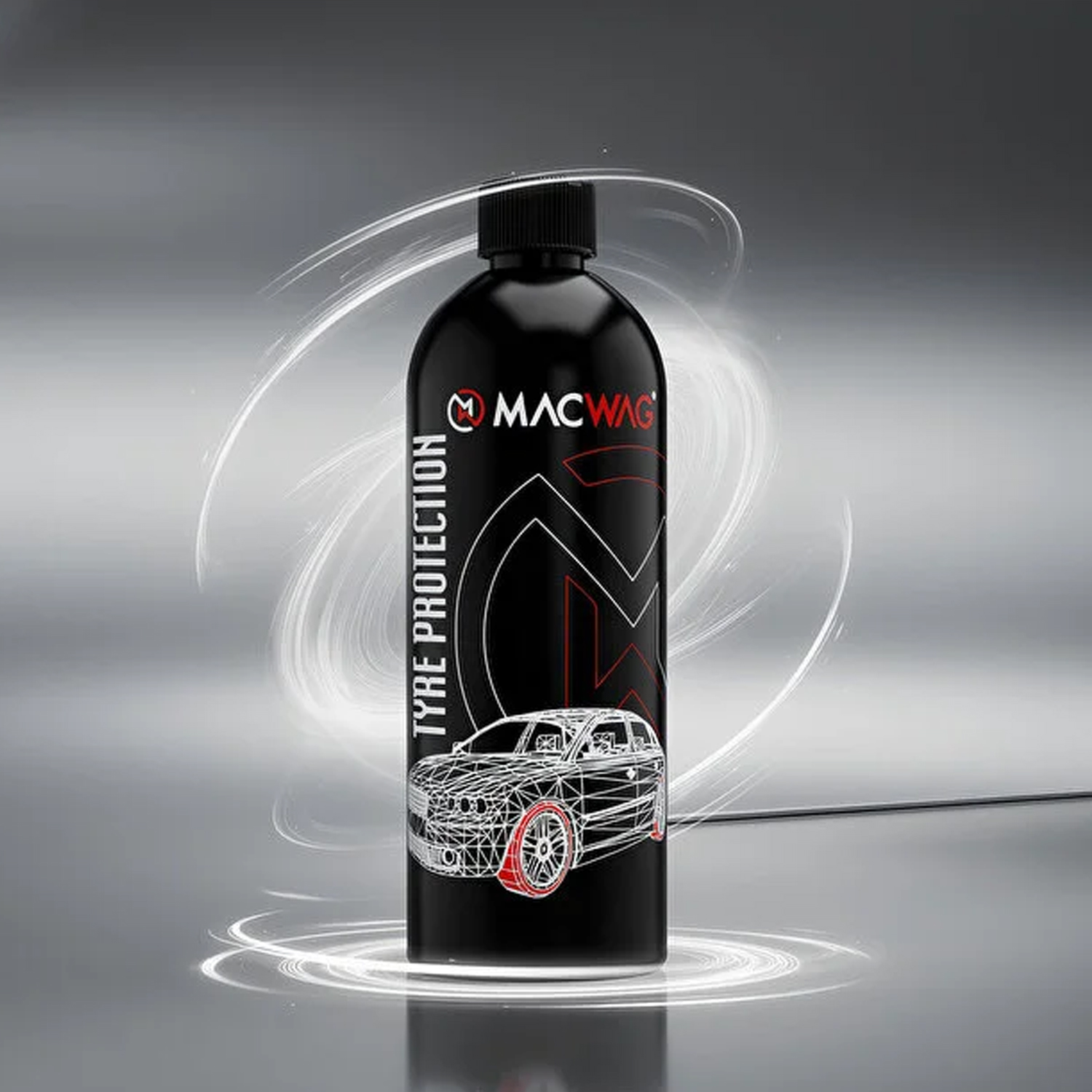 MacWag Tyre Protection 750 ml – Lastik Parlatıcı ve Koruyucu, Uzun Süreli Siyah Görünüm - Görsel 3